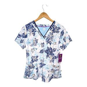 Healing Hands Amanda Scrub Top Purple Label MEDIUM multicolor Comfortable New